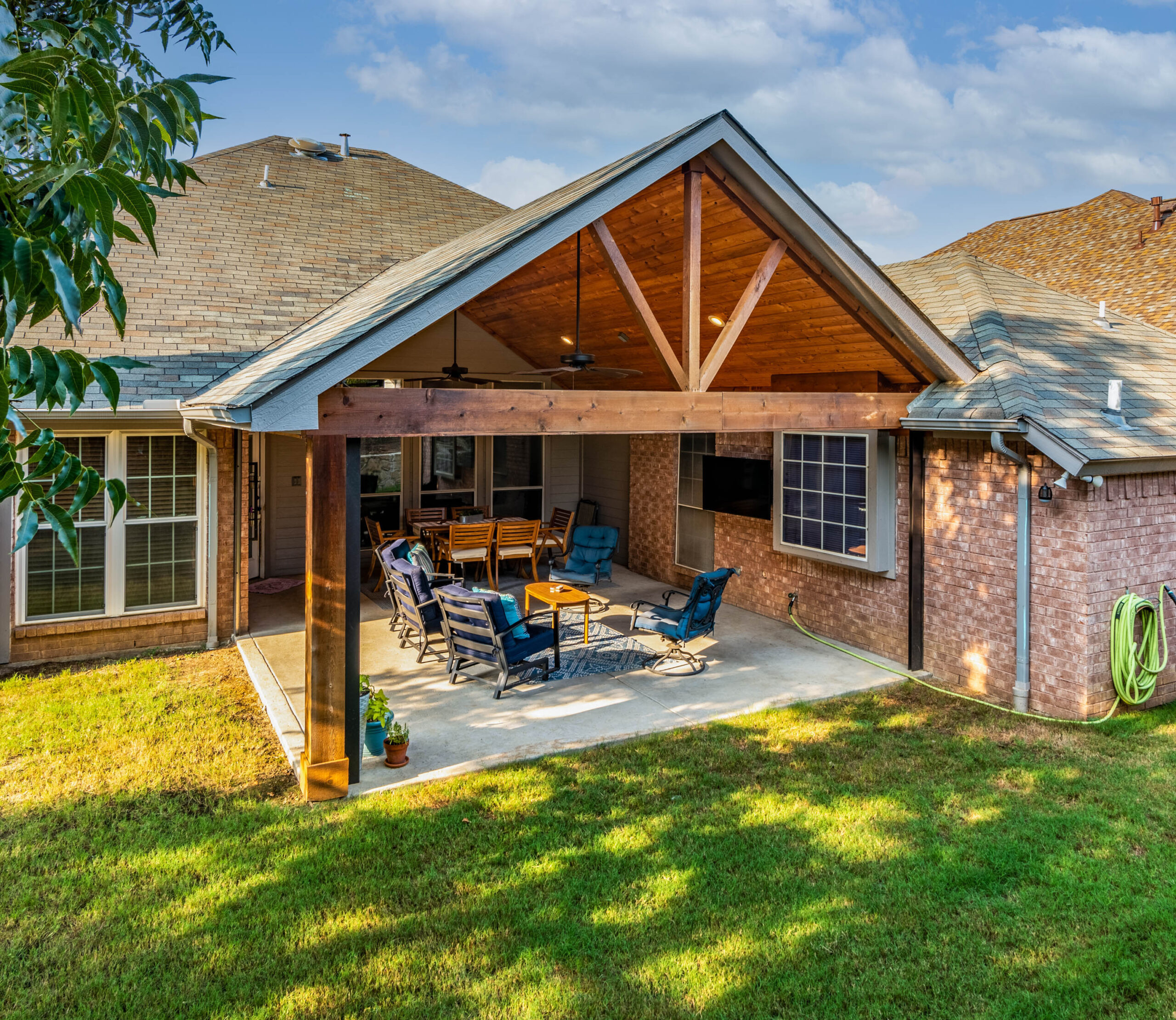 Gable patio cover